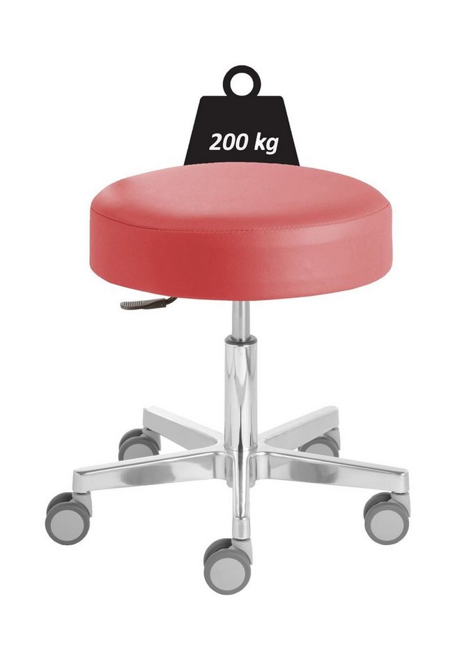 Prova Nova Arbeitshocker Rollhocker Puffi® Le Mans heavy 4208, Sitzhöhe ca. 48 -61 cm, 200 kg von Prova Nova