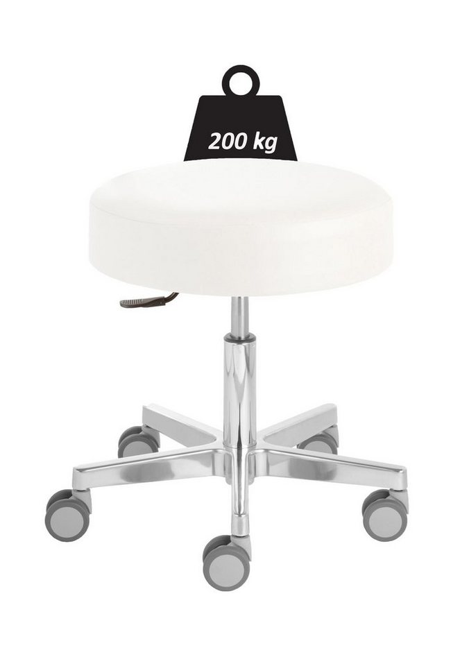 Prova Nova Arbeitshocker Rollhocker Puffi® Le Mans heavy 4208, Sitzhöhe ca. 48 -61 cm, 200 kg von Prova Nova