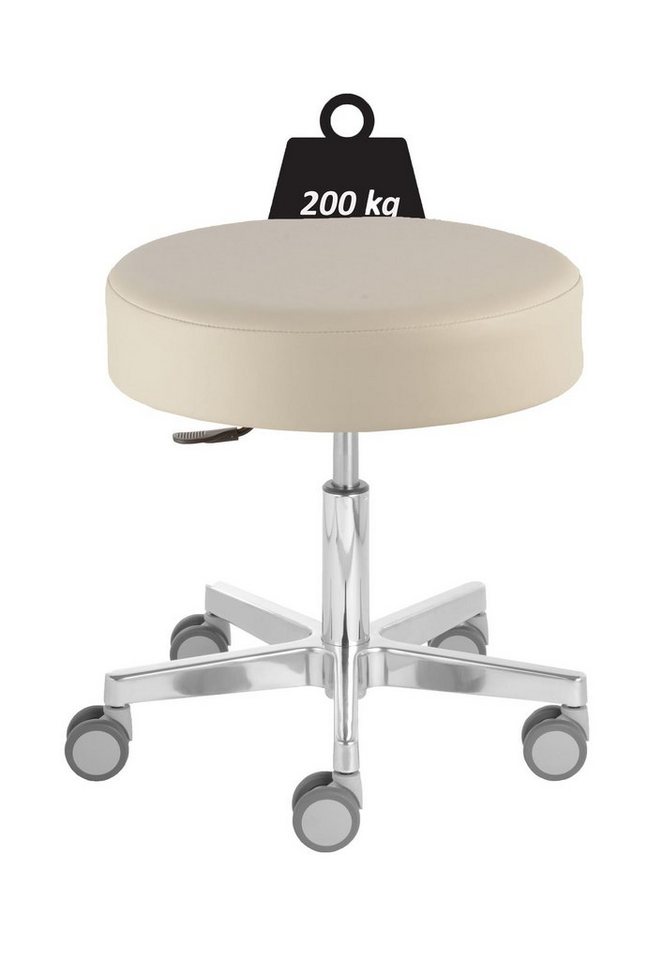 Prova Nova Arbeitshocker Rollhocker Puffi® Le Mans heavy 4208, Sitzhöhe ca. 48 -61 cm, 200 kg von Prova Nova