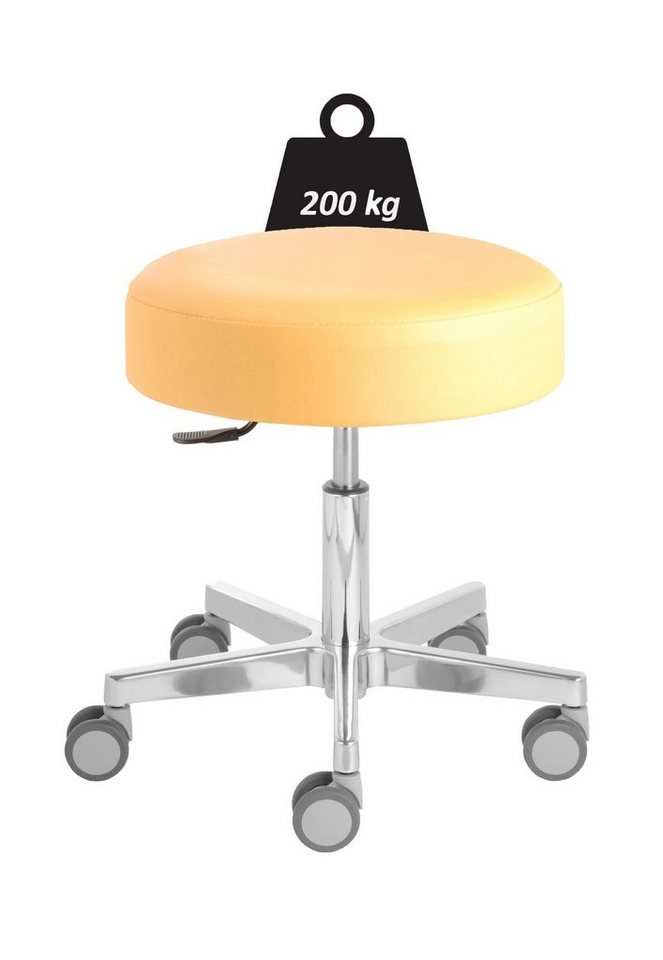 Prova Nova Arbeitshocker Rollhocker Puffi® Le Mans heavy 4208, Sitzhöhe ca. 48 -61 cm, 200 kg von Prova Nova