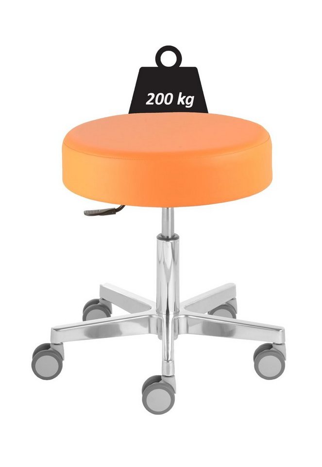 Prova Nova Arbeitshocker Rollhocker Puffi® Le Mans heavy 4208, Sitzhöhe ca. 48 -61 cm, 200 kg von Prova Nova