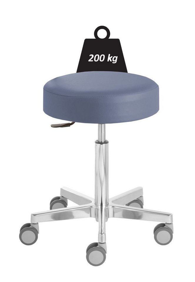 Prova Nova Arbeitshocker Rollhocker Puffi® Le Mans heavy 4209, Sitzhöhe ca. 53 -73 cm, 200 kg von Prova Nova