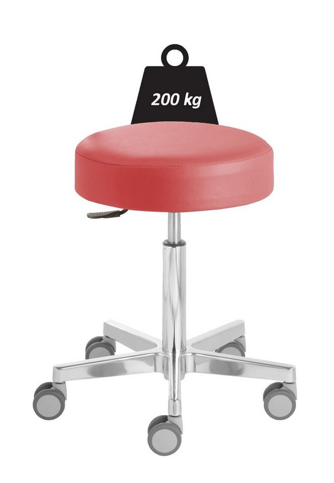 Prova Nova Arbeitshocker Rollhocker Puffi® Le Mans heavy 4209, Sitzhöhe ca. 53 -73 cm, 200 kg von Prova Nova