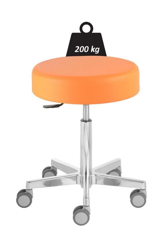 Prova Nova Arbeitshocker Rollhocker Puffi® Le Mans heavy 4209, Sitzhöhe ca. 53 -73 cm, 200 kg von Prova Nova