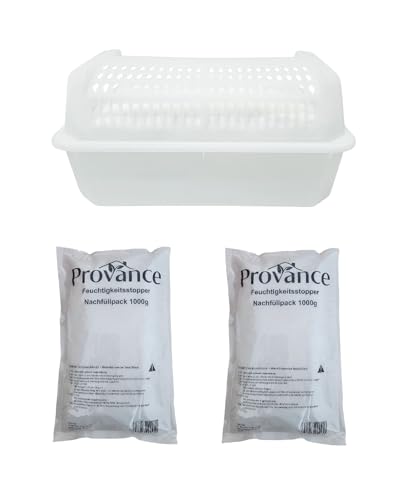 1-12 Boxen XL Luftentfeuchter Sets mit 2x1000g Granulat Raumentfeuchter (1x Box plus 2x 1000g Granulat) von Provance
