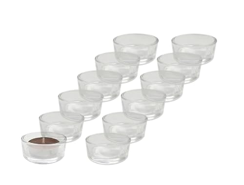 12 x Teelichtgläser Teelichthalter Votivkerzengläser 5 x 3,5 cm Tischdeko Dekoration Kerzen auch als Dipschale verwendbar von Provance