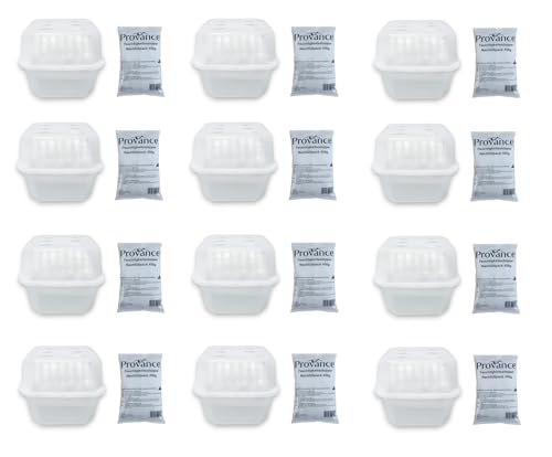 2-12 Boxen XL Luftentfeuchter Sets mit jeweils 450g Granulat Raumentfeuchter Entfeuchter (12x Box plus 12x 450g Granulat) von Provance