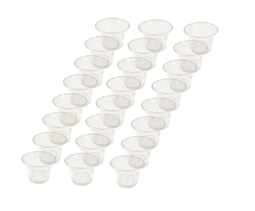 24 x Teelichtglas geschwungener Rand Ø 6,3 cm Oben Ø 4,4 cm unten Höhe 4,8 cm Votivkerzenhalter Tischdeko Dekoration Kerzen Optimale Größe als Dipschale verwendbar von Provance