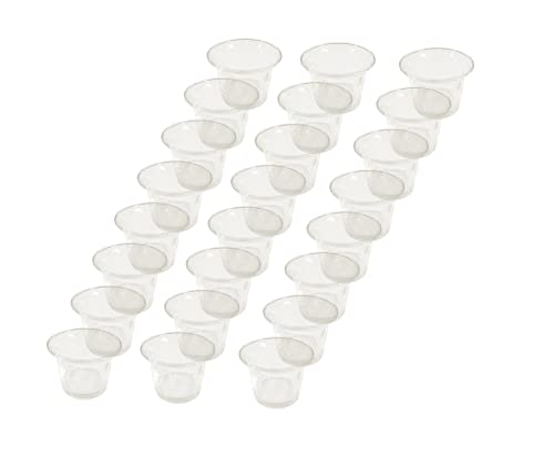24 x Teelichtglas geschwungener Rand Ø 6,3 cm Oben Ø 4,4 cm unten Höhe 4,8 cm Votivkerzenhalter Tischdeko Dekoration Kerzen Optimale Größe auch als Dipschale verwendbar von Provance