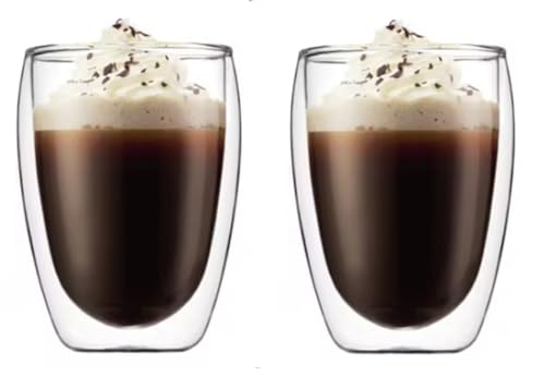 2er Set Doppelwandige Thermo Gläser Latte Macchiato Cocktail Kaffee Tee Becher 350ml von Provance