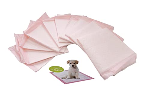 Einweg-Trainingsauflagen Welpen Trainingsunterlagen Puppy Training Pads ca. 33 x 45 cm rosa (10) von Provance