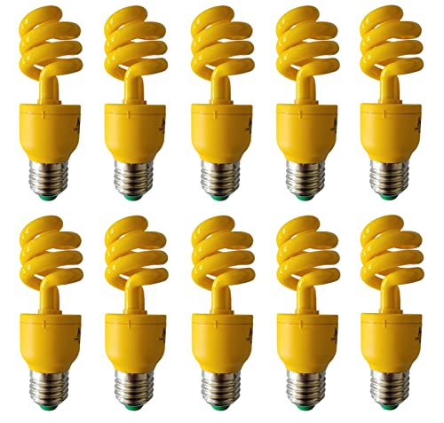 Provance Energiesparlampe 10er Set E27 13 Watt 13W ersetzt 65 Watt Glühlampe Glühbirne Farbe Gelb von Provance
