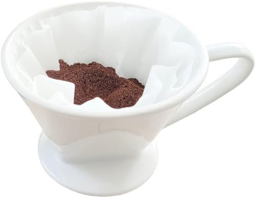 Kaffeefilter Keramikfilter Permanentfilter Filter Größe 1,2 oder für Filtertüten 1 Loch Wiederverwendbar ca. 765 Gramm Gewicht für einen sehr sicheren Stand (Größe 2) von Provance