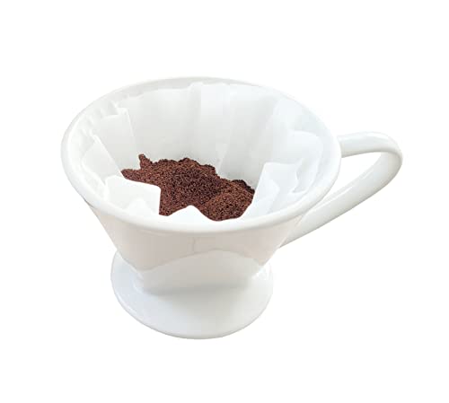 Kaffeefilter Keramikfilter Permanentfilter Filter Größe 4 für Filtertüten 1x4 1 Loch Wiederverwendbar ca. 765 Gramm Gewicht für einen sehr sicheren Stand von Provance