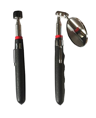 Pick up 2er Set Teleskop Werkzeugset LED Magnet Inspektionsspiegel Spiegel Heber (Magnetheber und Spiegel) von Provance