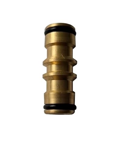 Provance 1/2" - 3/4" Messing Gartenschlauch Schlauchverbinder Schlauchstück Schlauchkupplung Gartenspritze mit oder ohne Wasserstopp (Schlauchkupplung) von Provance