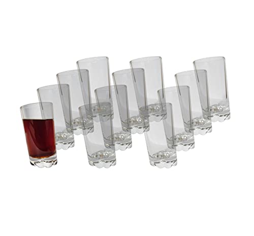 Provance 12 x Pisa Schnapsgläser Shotglas Stamper Schräge Gläser 50ml Tequila Schnaps Korn Grappa Vodka Likörglas Party Kurze Wellenboden Spülmaschinengeeignet von Provance