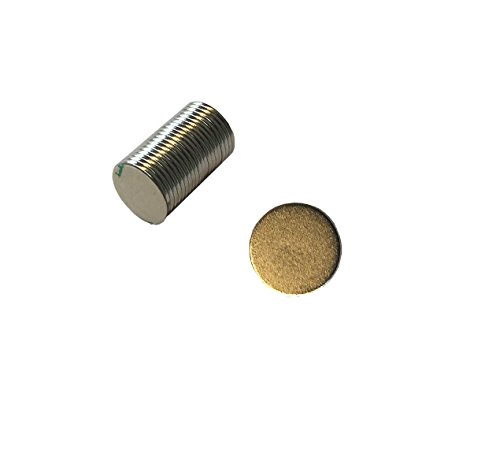 Provance 20 Selbstklebende N35 Neodym-Magnete, Metall, silber, 9,5 x 0,75 mm dick von Provance