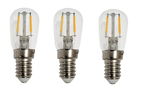 Provance 3 x Kühlschranklampe LED E14 Fassung 1,3 Watt 1,3W Ersatz für 15 W Halogenlampen Warmweiß 2700k von Provance