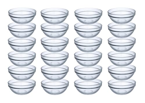 Provance 6-24 Stück Dipschalen Dessertschalen Ø 9 cm Schüsseln aus Glas Glasschälchen Tapasschalen (24 Stück) von Provance