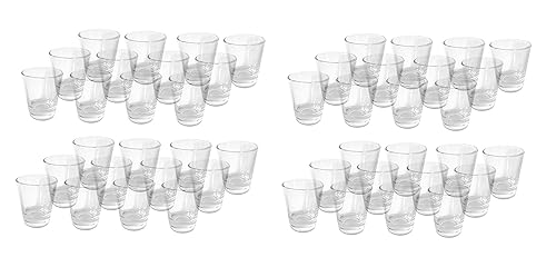 Provance 6-48 Stück Schnapsglas Shot Kurzer Shotgläser Tequila 2cl 4cl 20ml 40ml Vodkagläser Glas Standfest Verstärkter Boden Spülmaschinenfest Partygläser Getränkegläser (48) von Provance