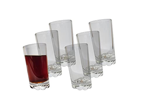 Provance 6 x Pisa Schnapsgläser Shotglas Stamper Schräge Gläser 50ml Tequila Schnaps Korn Grappa Vodka Likörglas Party Kurze Wellenboden Spülmaschinengeeignet von Provance