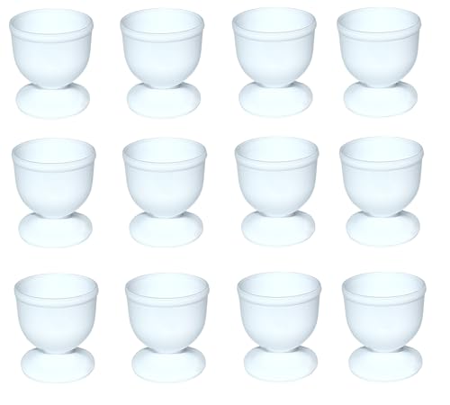 Provance Eierbecher Set, rund aus Kunststoff, weiß, 6 oder 12 Stück (12) von Provance