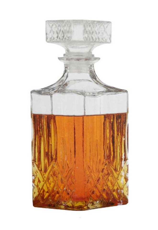 Provance Karaffe Whiskey Karaffe aus Glas Verschluss 900ml, (Set, 1x Flasche 1x Deckel), 900ml Fassungsvermögen von Provance