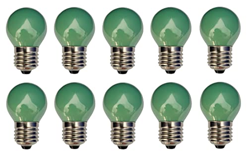 Provance Kugel Glühlampe Glühbirne E27 25W 25 Watt Farbe Grün hell 10er Set von Provance