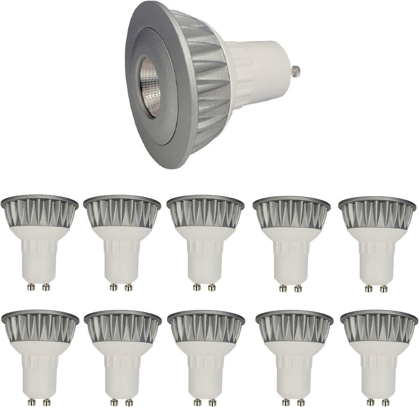 Provance LED-Leuchtmittel 10 x LED GU10 6W 380 Lm 5500 K, GU10, 10 St., Kaltweiß von Provance