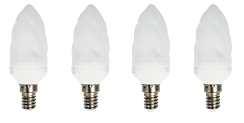 Provance Lampe Energiesparlampe E14 4er Set Kerze gedreht 4x 9 Watt 4 x 470 Lumen Tageslicht 6400k von Provance