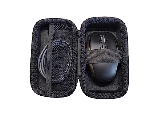 Provance Schutztasche Hardcase Hartschalenetui für PC Computer Zubehör Außenabmessungen 140 x 70 x 60 mm Innenabmessungen 135 x 65 x 58 mm Stoßschutz integriertes Netz und Gummizug Schwarz (M) von Provance
