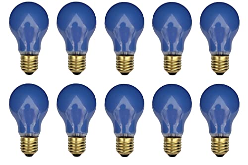 Provance Standard Glühbirne Glühlampe E27 25W 25 Watt 210 Lumen Farbe Blau 10er Set von Provance