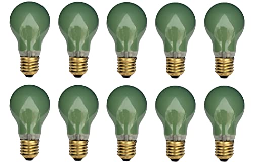 Provance Standard Glühlampe Glühbirne E27 25W 25 Watt 210 Lumen Farbe Grün 10er Set von Provance