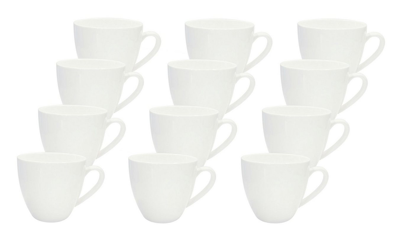 Provance Tasse 12 Stück Keramik Kaffeetasse 200ml 200 ml Becher Pot Teetasse weiß, 12-teilig Keramik Provance Tasse 12 Stück Keramik Kaffeetasse 200ml 200 ml Becher Pot Teetasse weiß, 12-teilig Keramik von Provance