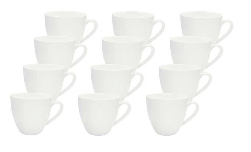 Provance Tasse 12 Stück Keramik Kaffeetasse 200ml 200 ml Becher Pot Teetasse weiß, 12-teilig Keramik Provance Tasse 12 Stück Keramik Kaffeetasse 200ml 200 ml Becher Pot Teetasse weiß, 12-teilig Keramik von Provance