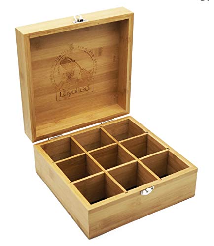 Provance Teebox aus Bambus H x B x T: ca. 10 x 22 x 22 cm Teebox mit 9 Fächern mit verschließbarem Deckel Provance Teebox aus Bambus H x B x T: ca. 10 x 22 x 22 cm Teebox mit 9 Fächern mit verschließbarem Deckel von Provance