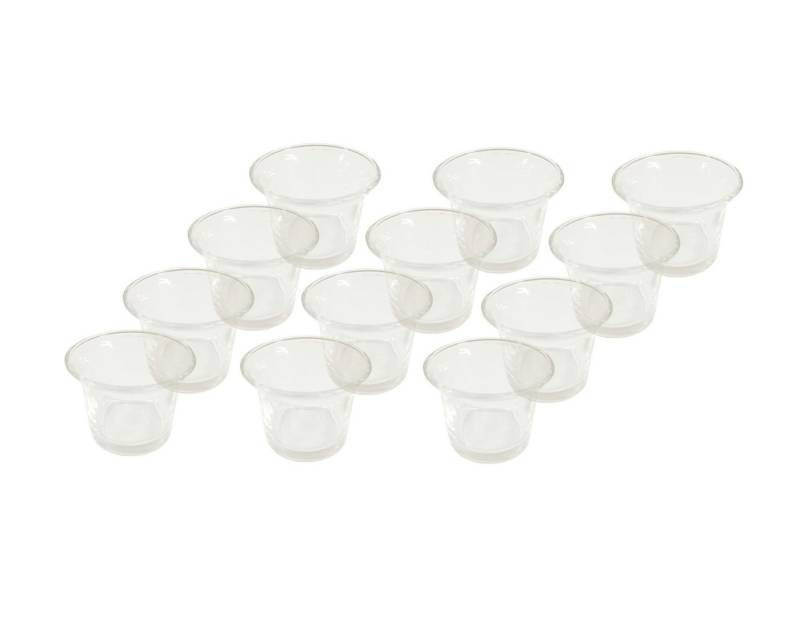 Provance Teelichthalter 12 - 24x Teelichtglas geschwungener Rand Ø 6,3 cm (12 St) von Provance