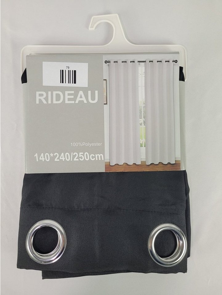 Provance Vorhang 1x Vorhang 140*240/250 cm Schwarz von Provance