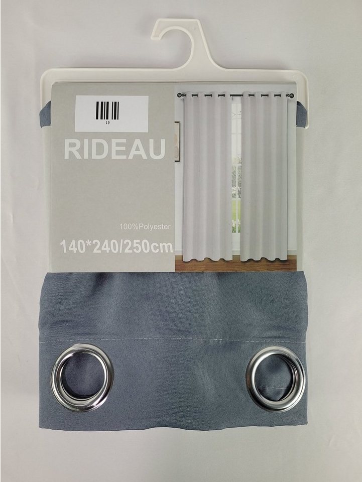 Provance Vorhang 2er Set Vorhänge 140*240/250 cm Farbe Blau von Provance