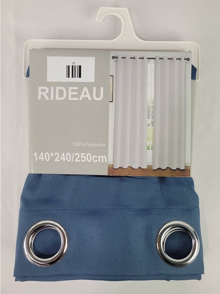 Provance Vorhang 2er Set Vorhänge 140*240/250 cm Farbe Blau von Provance