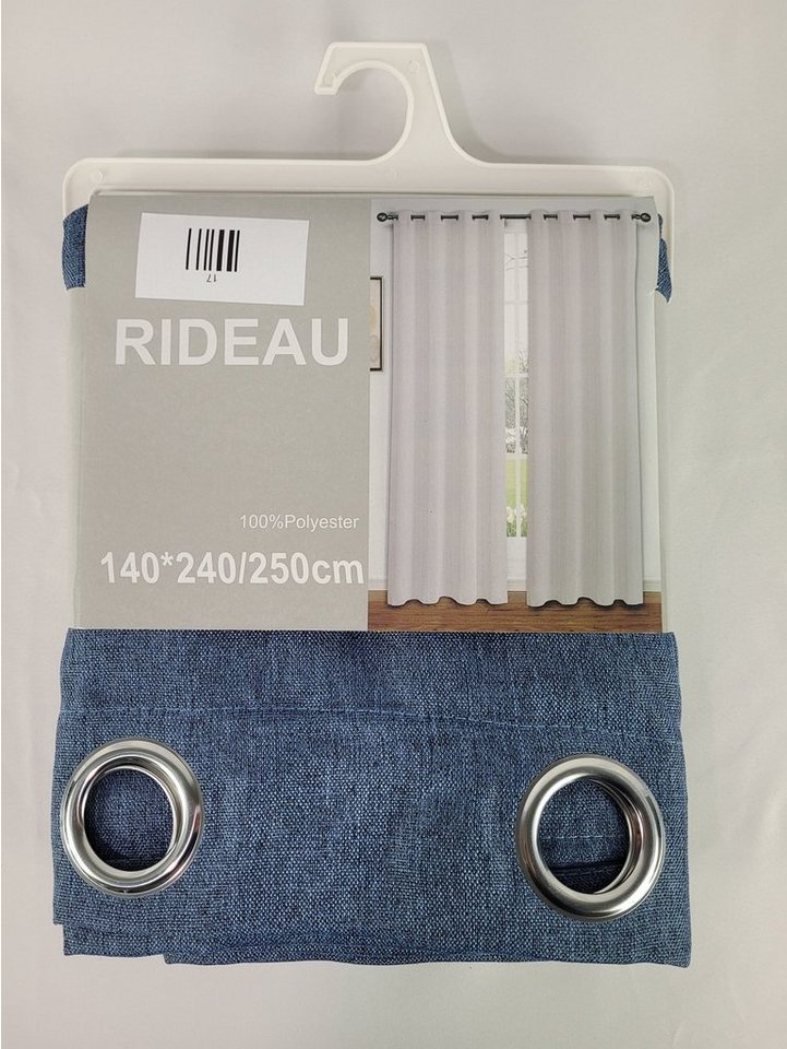 Provance Vorhang 2er Set Vorhänge 140*240/250 cm Farbe Blau von Provance