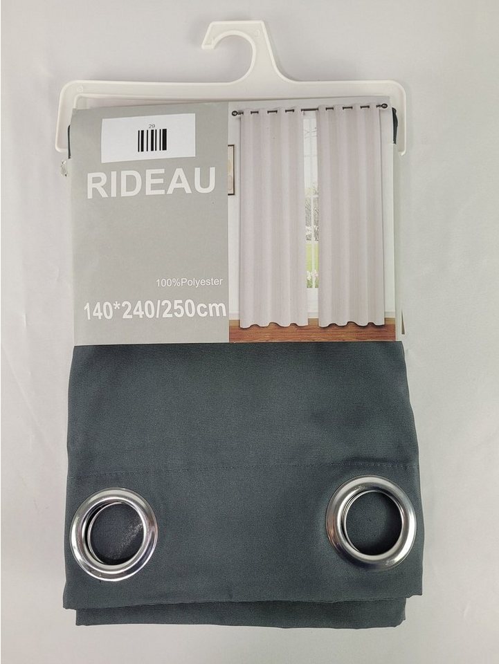 Provance Vorhang 2er Set Vorhänge 140*240/250 cm Farbe Grau von Provance