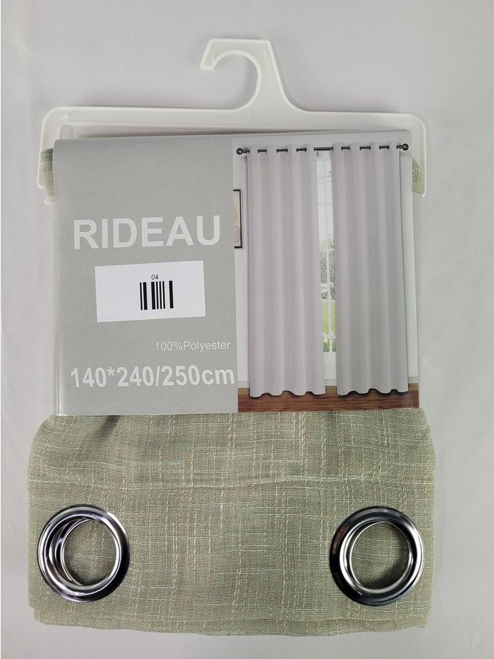 Provance Vorhang 2er Set Vorhänge 140*240/250 cm Farbe Grün von Provance