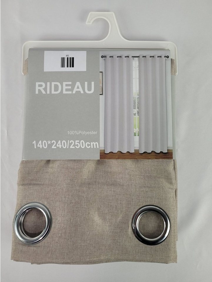 Provance Vorhang 2er Set Vorhänge Ösenvorhang 140*240/250 cm Beige Provance Vorhang 2er Set Vorhänge Ösenvorhang 140*240/250 cm Beige von Provance