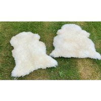 Echtes Neuseeland Öko Curly Lammfell Schaffell Dichte Lange Wolle Fell Weiß Neu von Provellus