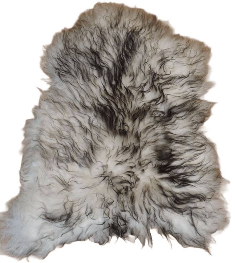 Provellus Fellteppich ECHTES PREMIUM ISLANDSCHAFFELL DUNKEL GEFLAMMT 100-110cm von Provellus