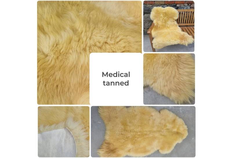 Provellus Fellteppich Premium Schaffell Natur Unikat ungeschoren, 5–10 cm Wolle, 30x30cm rund Provellus Fellteppich Premium Schaffell Natur Unikat ungeschoren, 5–10 cm Wolle, 30x30cm rund von Provellus