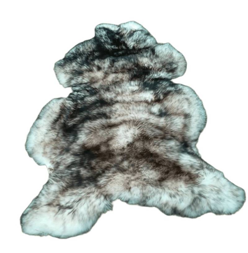 Provellus Fellteppich TOP Öko Schaffelle Natur Felle dunkel geflammt 140cm von Provellus