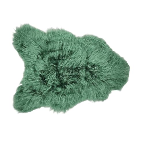 Premium Island Lammfell Schaffell Bunt Gefärbt Weich Fell Teppich Multicolor (Teal, 30x30cm eckig) von Provellus